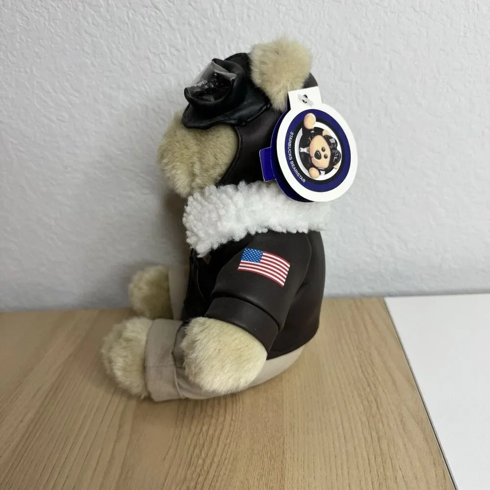 Starbucks Coffee Bearista Aviator Pilot 32nd Edition 2004 Plush Teddy Bear 9”